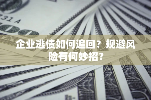 武汉企业逃债如何追回？规避风险有何妙招？