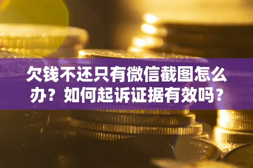 武汉欠钱不还只有微信截图怎么办？如何起诉证据有效吗？