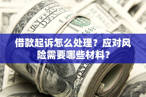 武汉借款起诉怎么处理？应对风险需要哪些材料？