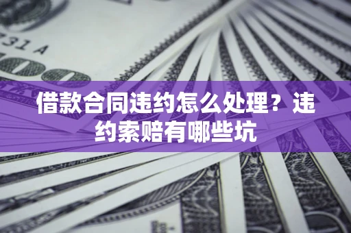 武汉借款合同违约怎么处理？违约索赔有哪些坑