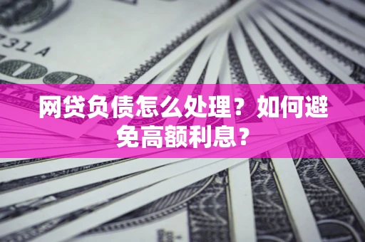 武汉网贷负债怎么处理？如何避免高额利息？