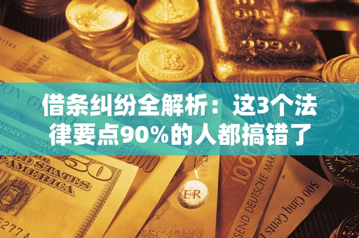 武汉借条纠纷全解析：这3个法律要点90%的人都搞错了