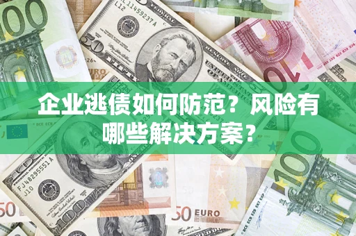 武汉企业逃债如何防范？风险有哪些解决方案？