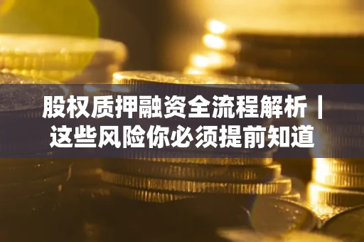 武汉股权质押融资全流程解析｜这些风险你必须提前知道