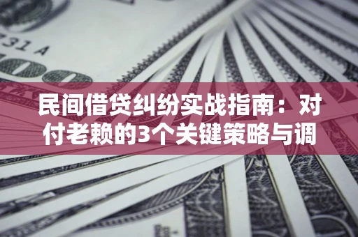 武汉民间借贷纠纷实战指南：对付老赖的3个关键策略与调解盲区解析