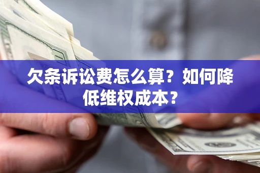 武汉欠条诉讼费怎么算？如何降低维权成本？