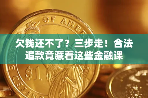 武汉欠钱还不了？三步走！合法追款竟藏着这些金融课