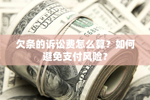 武汉欠条的诉讼费怎么算？如何避免支付风险？