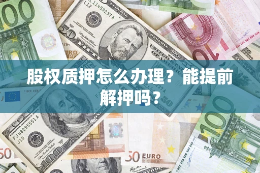 武汉股权质押怎么办理？能提前解押吗？