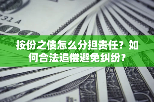 武汉按份之债怎么分担责任？如何合法追偿避免纠纷？