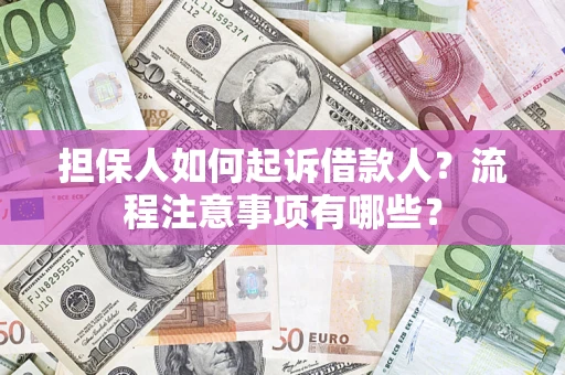 武汉担保人如何起诉借款人？流程注意事项有哪些？